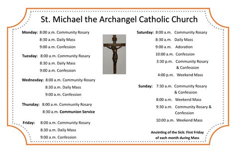 Mass Schedule .